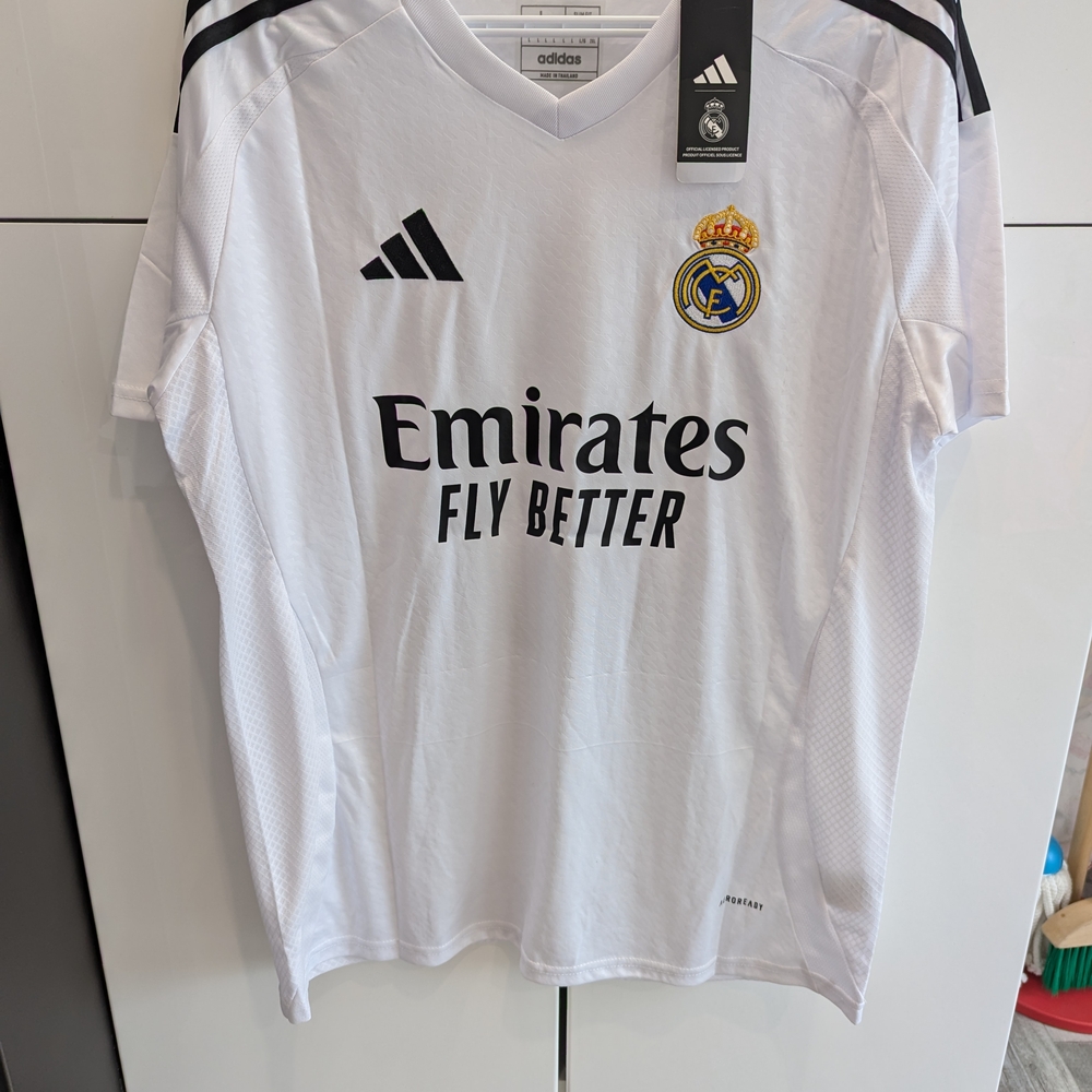 Adidas Real Madrid White and Black Soccer Jersey